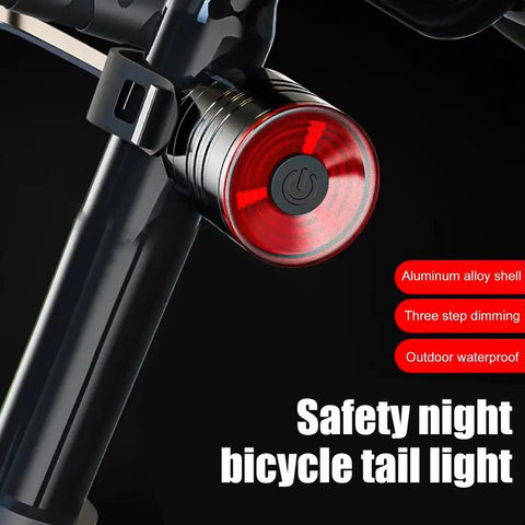 Custom Fit Aluminum Bike Tail Light For Happy E-Bike Offroad MTB Boosts Night Riding Safety with Super Bright Illumination For Urban Commutes and Dark Outdoor Paths