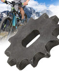 Heavy Duty 12 Teeth Metal Motor Sprocket for Go Karts and Mini Bikes With 428 Chain Replacement Part displayed with rider in background
