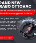 Image of the 8 Inch Electric Vacuum Suction Cup Heavy Duty Lifter For Glass Wood Drywall Granite Tile Sucker With One Button Start And Automatic Pump To Move Large Panels Up To 440 Lbs No Sweat, featuring strong rubber seal and pressure gauge.