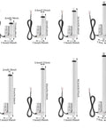 Beefy 50-400mm Stroke 12V DC Linear Actuator Motor 1000N 220lb With Rocker Switch And Mounting Bracket For DIY Projects Robotics And Home Automation Heavy Duty Precision Linear Motion, size chart