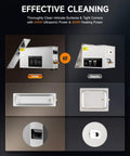 Beast 10L Digital Ultrasonic Cleaning Machine With 240W Power Built In Heater Digital Control Panel And Timer For Cleaning Gun Parts Auto Tools And Heavy Duty Machinery, stainless steel tank, linear vs regular view