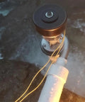 Close-up of Impact Type Portable Hydropower Turbine Generator 1000W 220V in stream setup
