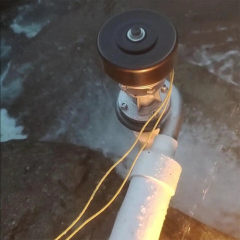 Close-up of Impact Type Portable Hydropower Turbine Generator 1000W 220V in stream setup