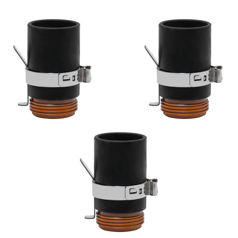 Three Plasma Cutter Retaining Caps and High Temperature Cutting Nozzles for 45 65 85 Series Rust Resistant Metal Cutting Replacement Parts 3 Pack