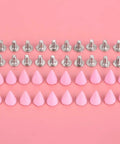 Pink 7X10MM Cone Punk Screw Back Spikes And Premium Heavy Metal Studs To Upgrade Badass Fashion Apparel Embellishments Gonna Slay Leather Crafts And Dope Diy Projects Today, showing pink cone spikes and metal screw backs.