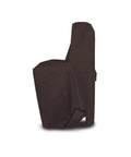 Heavy Duty 1000D Water Softener Tank Cover Outdoor Insulated Weatherproof in brown, fits 64x40x16 tank, side view.