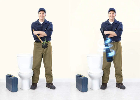 Plumber with Heavy Duty Toilet Plunger Bag Holder Universal Plunger Carrying Bag For Hotels, Cruise Ships, And Pros On The Go Hygiene Solution.