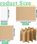 3-Pack Glassware Protection Kit With 15 Corrugated Dividers In Two Sizes And 36 Foam Sleeves For 16x12x12 Moving Boxes, Box Not Included