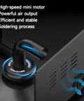 Close-up of Beastly 1200W Smart Hot Air Rework Station with flare nozzle highlighting powerful air output and ventilation.