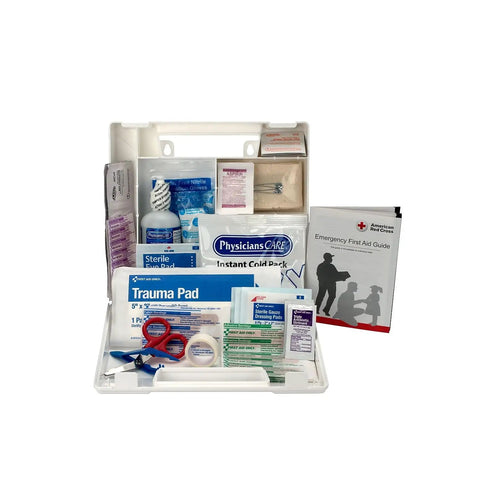 OSHA Compliant First Aid Kit For Business Worksite Home And Vehicle All Purpose 25 Person Emergency Kit With 106 Pieces Bandages Ointments Eye Wash Gloves Scissors Tweezers And More