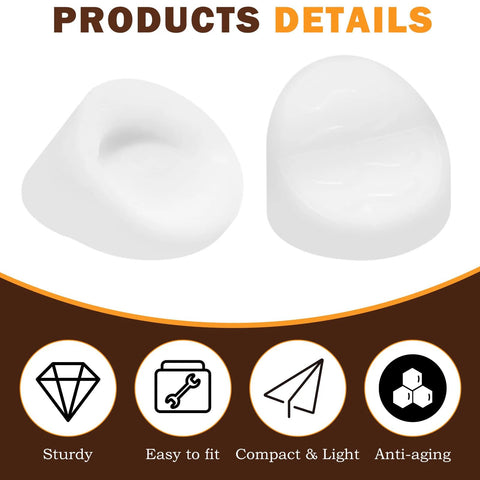 50 Pack White Silicone Door Hole Plugs For Entry Door Frames Fits Five Sixteenth Inch And Quarter Inch Screw Holes; product details view