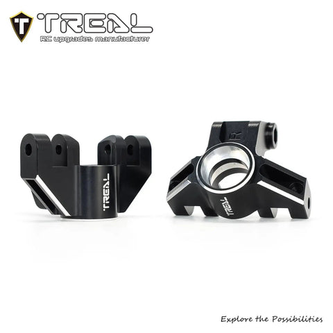 Aluminum 7075 Front Steering Knuckles for Losi LMT Monster Truck CNC Billet Machined with Enlarged Bearing Size, Black Finish