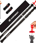 Beefed Up Heavy Duty Adjustable Tarp Poles 8.7Ft Telescoping Aviation Aluminum with accessories and carry bag