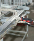 Heavy Duty 15 Inch C Clamp Locking Pliers With 360 Degree Swivel Pads And Six Inch Deep Throat For Woodworking Welding