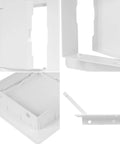 White Abs Plastic Access Panel For Drywall And Ceiling With Hinged Door Rustproof wall hole cover plate showing detailed angles.