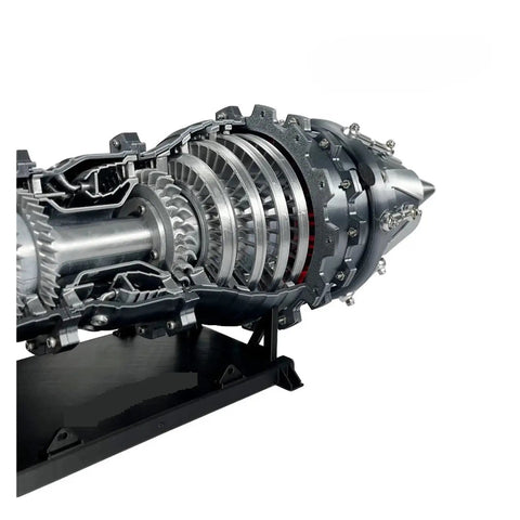 Turbine Engine Model Kit For Aviation Enthusiasts With Realistic Replica And Light Effects, Enlarged Size, Hands On Jet Engine Project For Science Class on stand