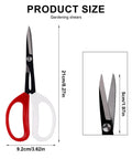 Heavy Duty Pruning Garden Shears Eight Point Two Seven Inch Long Tough As Nails Garden Scissors For Trimming Plants Nursery Pots And Fruit Trees All Purpose Utility Shears With Stainless Steel Blade And Durable Plastic Handle Sharp And Long Lasting, size diagram