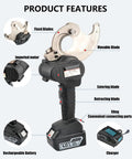 JHnkoj Portable Ratchet Cable Cutter With Tool Box For Electric Power Construction And Charging features fixed and movable blades.
