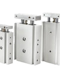 Stainless Steel Pneumatic Air Cylinder Dual Rod Double Shaft CXSM Series 20x10 To 20x100 Bore for Automation