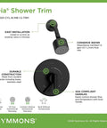 No-Fuss Single Handle Satin Nickel Shower Trim With 1-Spray Showerhead Secondary Volume Control Easy-Turn 1.5 GPM Flow diagram