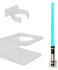 Clear Lightsaber Wall Mount And Holder With Clip Hardware Included Minimalist See Through Blade Display Keeps Saber Upright On The Wall Easy Install
