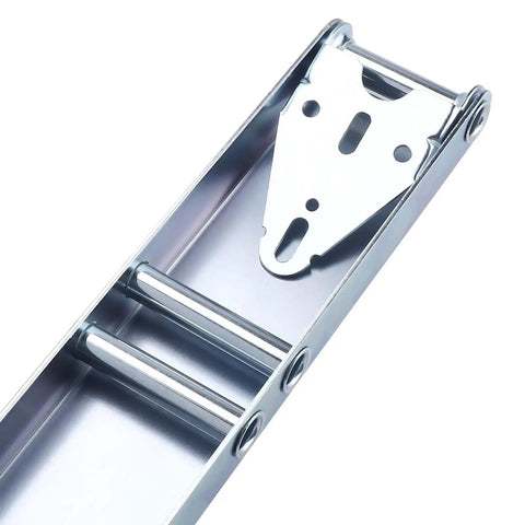 Close-up of Quick Turn Top Fixture Brackets For Garage Doors With Rollers And Screws Included Space Saving Hardware Must Have Set Of 2