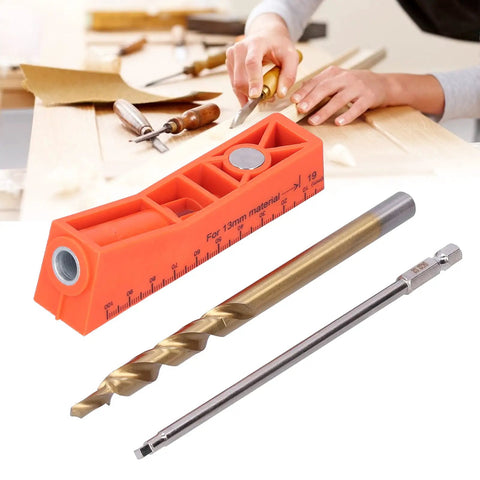 2 In 1 Pocket Hole Jig Kit For Woodworking With Spliceable Design All Metal Construction Includes Hole Jig Drill Bit Hex Wrench