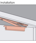 Diagram of Concealed Door Closer Up To 220 Lbs For Heavy Doors Built Tough Non Handed With Dual Speed Control And Hidden In Door Frame
