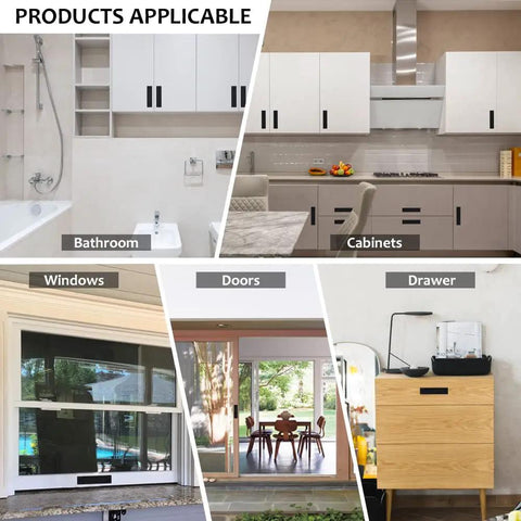 Heavy Duty Rectangular Recessed Door Pull Handles 2 Pack Solid Aluminum Alloy Flush Slide Bar With Easy Self Install Hardware For Barn Doors Cabinets Closets Flat Back Design Silver