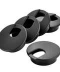 5 black 2 Inch Desk Grommets 50mm Cable Management Kit for Cords on Office Desks and TV Stands