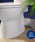 Porta Traveler Foldable Toilet Stool for Travel 7 Inch Height Gray Portable Discreet Carry On with non-slip design in a bathroom