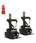 Heavy Duty Fire Extinguisher Mount Bracket For Vehicles And Rigs, Compatible With 20lb ABC, 10lb CO2 Or 15lb CO2 Extinguishers, Black, 2 Pack