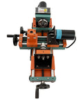 Techtongda Mini Wood Lathe With Dual Motors For Turning And Drilling Soft Metals Plastic Plexiglass Compact Buddha Bead Machine For Crafters Teaching Tool High Torque 220V top view with dual motors and precision setup.