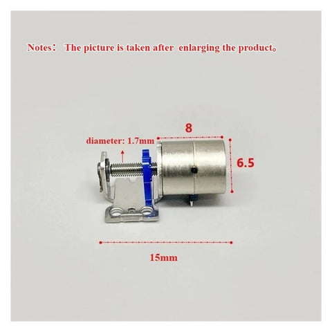 Built Tough Aluminum Stepper Linear Actuator With A Snappy 6mm Stroke And Weather Sealed IP65 Chassis, detailed view with measurements.