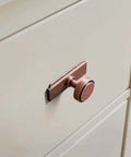 Antique Copper Cabinet Knobs With Backplates Zinc Alloy Drawer Pulls 6 Pack Vintage Copper Single Hole Cabinet Handles on dresser
