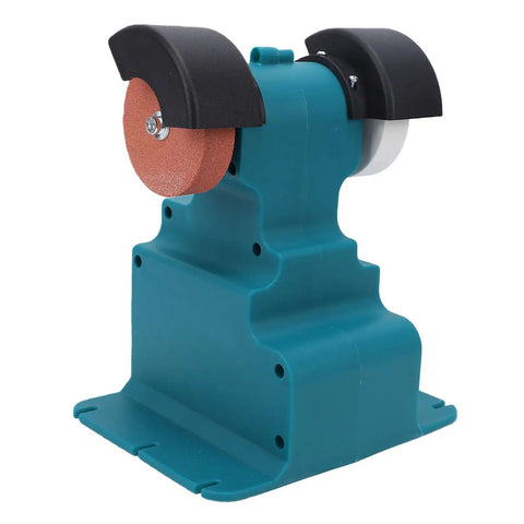 Jeffergarden 18V Cordless Mini Bench Grinder With Dual Batteries, 200W Power, 7000 RPM Speed for precision polish and sharpening tasks.