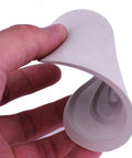 Universal 3 Pack Silicone Drain Stopper Plug 4.5 Inch shown in hand, flexible food-grade material for bathtub sink.
