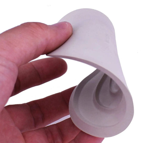 Universal 3 Pack Silicone Drain Stopper Plug 4.5 Inch shown in hand, flexible food-grade material for bathtub sink.