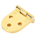 Set Of Four 180 Degree Flap Hinge 0.09 Inch Thick Zinc Alloy Heavy Duty Folding Flip Top Hinge in bright gold with four screw holes