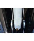 Close-up of Two Post Hydraulic Car Lift with Clear Floor for Home Garage 4000Kg Vehicle Hoist parts and steel cables.