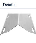 Close-up of Stainless Steel Grill Tent Shields And Burner Cover Kit For Jenn Air Glen Canyon Nexgrill Costco Kirkland 17.75 X 6.38 Inches Replacement Parts Fits Popular Gas Grills