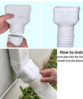Extendable 16.5Ft Gutter Downspout Extension Pipe For 2x3 And 3x4 Downspouts, Flexible Drainage Tube installation guide