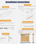 Smooth Sliding Closet Door Track Hardware Kit For 2 Bypass Doors 18-24mm Thick Wood, Champagne Floorless Barn Door Rails, installation instructions