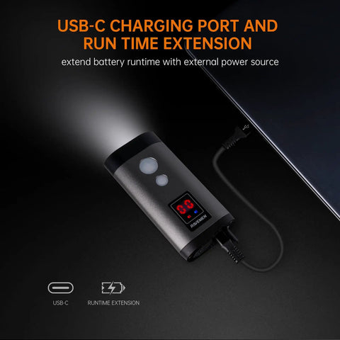 Beast Mode 2000 Lumens Bike Light For Night Riding And Mountain Biking with USB-C charging cable and LED display