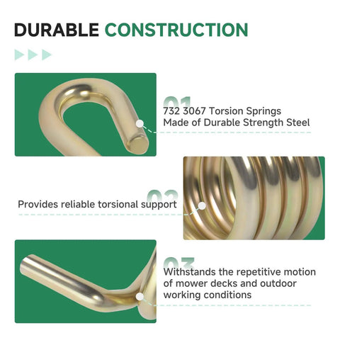 Beefy Torsion Spring Replacement For Cub Cadet Z Force GTX Tank Lawn Mowers Fits 42 44 48 50 54 60 Inch Decks Models 2550 2544