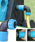 One Half Inch Garden Water Connector Quick Connect Fittings Set For Hoses And Irrigation Elbow Joints Durable Pipe Adapters For Faucets And Hoses No Fuss Easy Snap On Fits One Half Inch And Three Quarter Inch 3 Pack, blue elbow hose adapter
