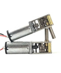 Mini N30 Full Metal Gearbox Gear Motor With Right Angle D Shaft DC 3V To 6V 10 RPM Slow Speed High Torque Reduction Motor side view