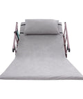 Heavy Duty Electric Bed Backrest With Guardrail For Elderly Support, Adjustable 2-80 Degree Lifting Recliner Frame For Seniors And Patients, Durable Steel Build, Easy Clean Gray Headboard Upgrade, gray headrest view
