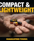 Person holding Heavy Duty True Wireless Ear Buds With Type C Charging Case, Bluetooth Headphones For iPhone, in yellow.