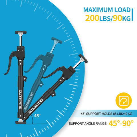 Third Hand Cabinet Support Pole, Heavy Duty Jack For Installing Cabinets, 200 Lbs Capacity, 2 Piece Set, angle range 45°-90°